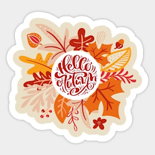 Hello Autumn Sticker